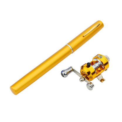 1 meters foreign trade Mini fishing rod, cross border Outdoor dealsniper-net gold