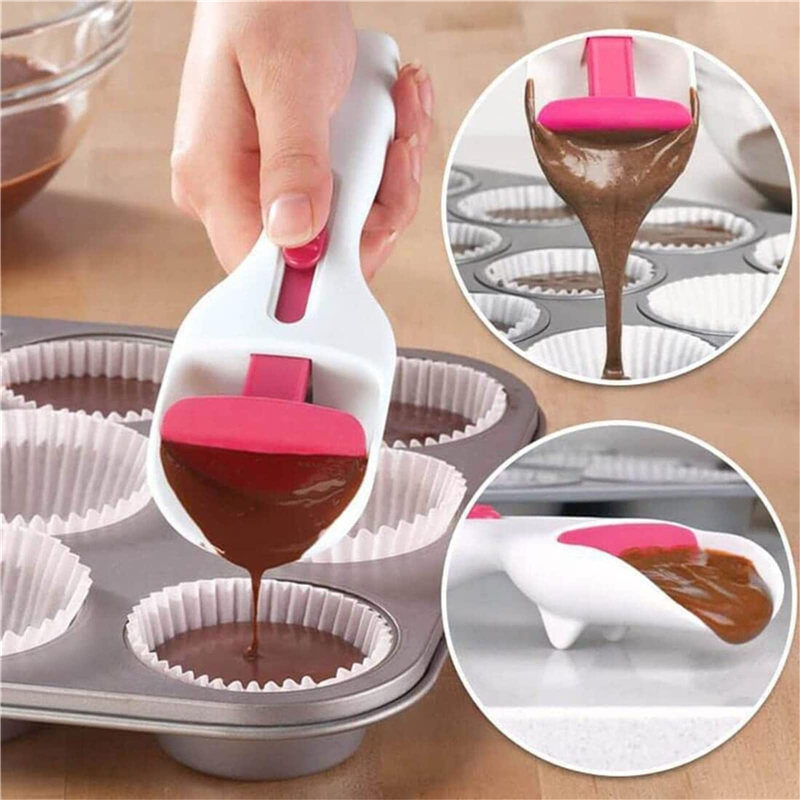 Cake Batter Scoop Can Push Labor-saving Cupcake Spoon Cake Batter Kitchen DealSniper.net
