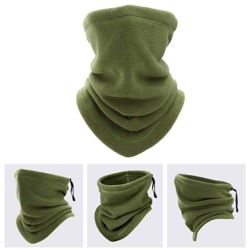 Winter Windproof Scarves Fleece Tube Scarf Mask Soft Half Face Cover SKi Snowboard Neck Warmer Gaiter Fashion Women Men Winter Fleece Face Mask Scarf Balaclava Neck Warmer Men dealsniper-net Green