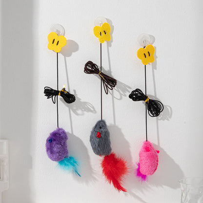 Hanging Cat Teaser With Butterfly Elastic String Pets dealsniper-net