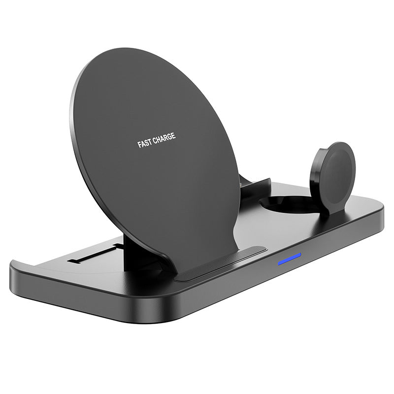 3 in 1 Wireless Fast Charger Gadgets Gym From House Black