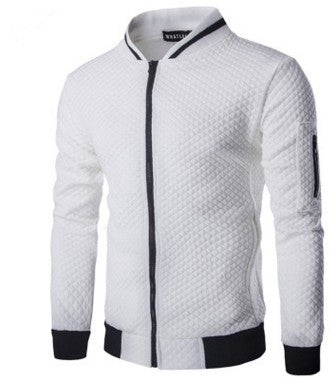 Stand Neck Men Jacket Men dealsniper-net White L