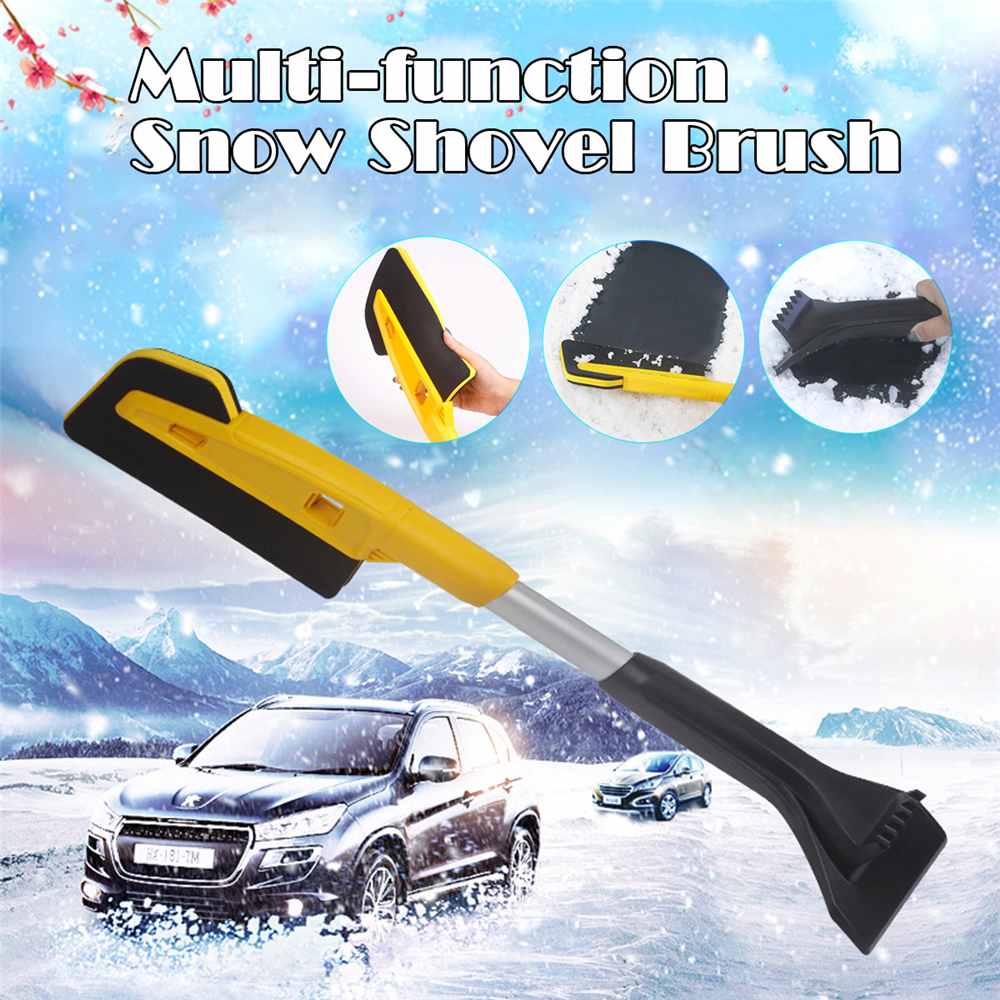 New Style Car EVA Snow Shovel Multifunctional Snow Shovel Long Rod Vehicle dealsniper-net Yellow