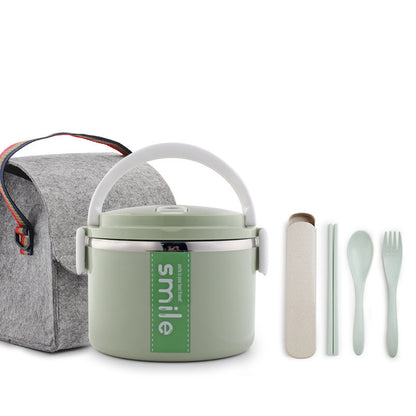 Stainless Steel Lunch Box Kitchen dealsniper-net Green 1 layers + bag