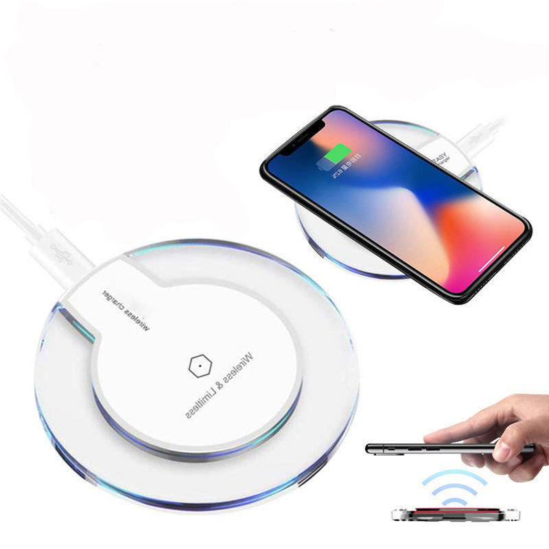 New Wireless Charging Dock Charger Crystal Round