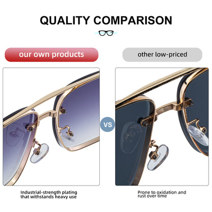Square Frame Cut Edge Sunglasses Men's Imitation Wood Grain Men Gym From House