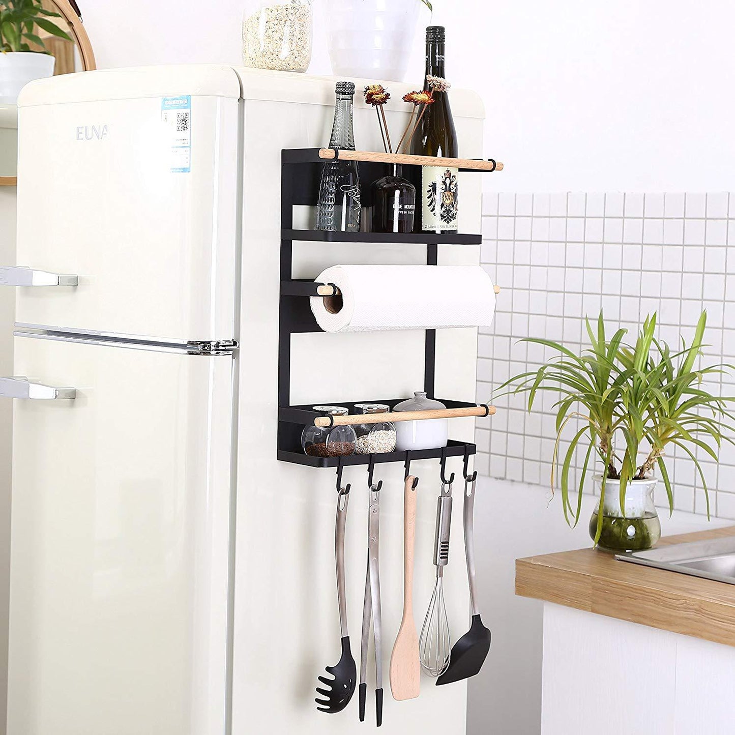 Multifunctional Hanger For Kitchen  Sidewall Shelf