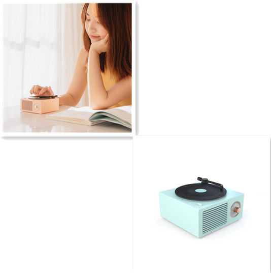 Wireless mini portable retro phonograph bluetooth speaker Electronics dealsniper-net Style2