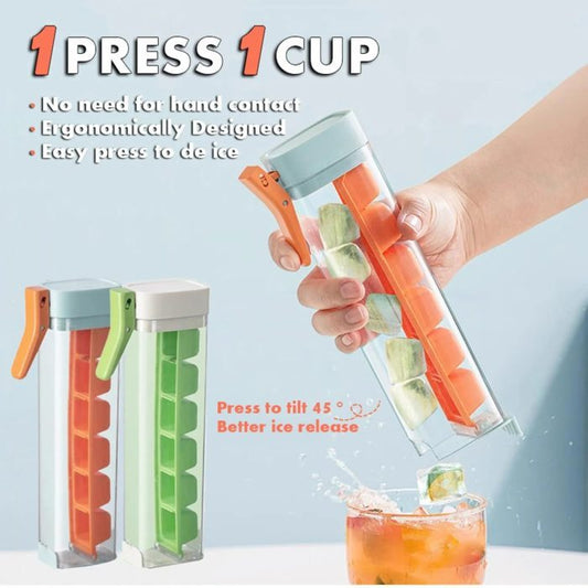 Ice Cube Mold Household Ice Maker Food Grade Press Ice Tray Kitchen dealsniper-net