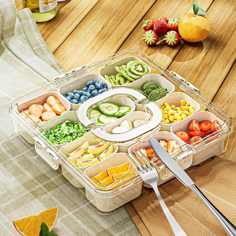 Food Grade Salad Crisper Portable Sealed Partitioned Bento Box Kitchen dealsniper-net