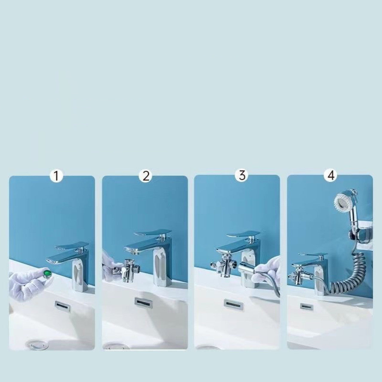 Multi-function Faucet Conversion Head Diverter Valve Kitchen dealsniper-net