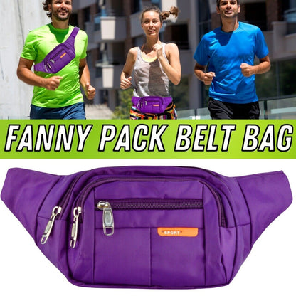 Men Women Fanny Pack Belt Waist Bag Cross Body Sling Shoulder Travel Sport Pouch Men dealsniper-net