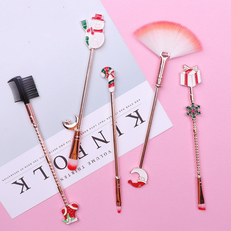 Christmas moose makeup brush set brush Beauty dealsniper-net