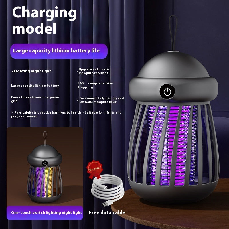 Mosquito Killer Lamp Insect Repellent Radiation Insect Trap House DealSniper.net Gray Rechargeable Version