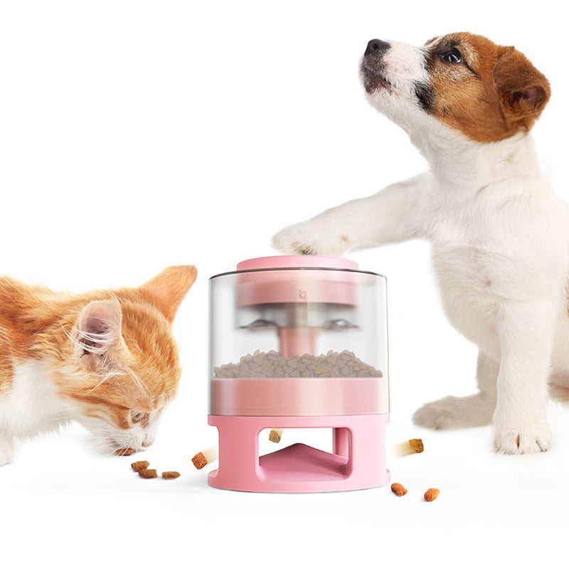 Dog Food Feeder Pet Accessories Cat Feeder Catapult Pets Gym From House Pink