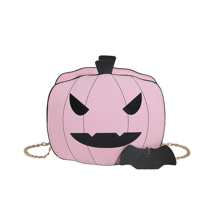 Halloween Cartoon Pumpkin Shoulder Bag Women DealSniper.net Pink