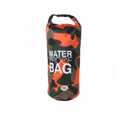 Camouflage waterproof bucket bag beach bag waterproof bucket Outdoor DealSniper.net Orange 10L