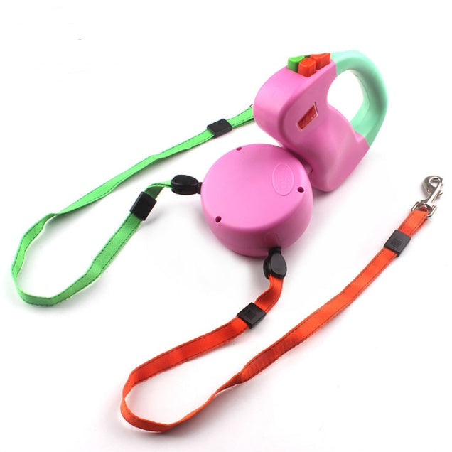 Retractable Dual Pet Dog Walking Leash Pets dealsniper-net