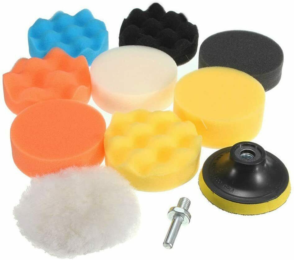 Car Buffing Pads Sponge Kit Polishing Set Bonnet Waxing Foam Seal Tool for Drill Vehicle dealsniper-net default