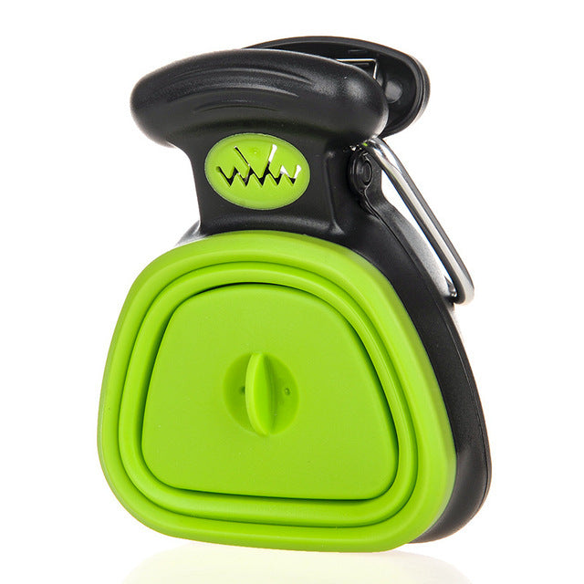 Dog Pet Travel Foldable Pooper Scooper With 1 Roll Pets Gym From House Green S