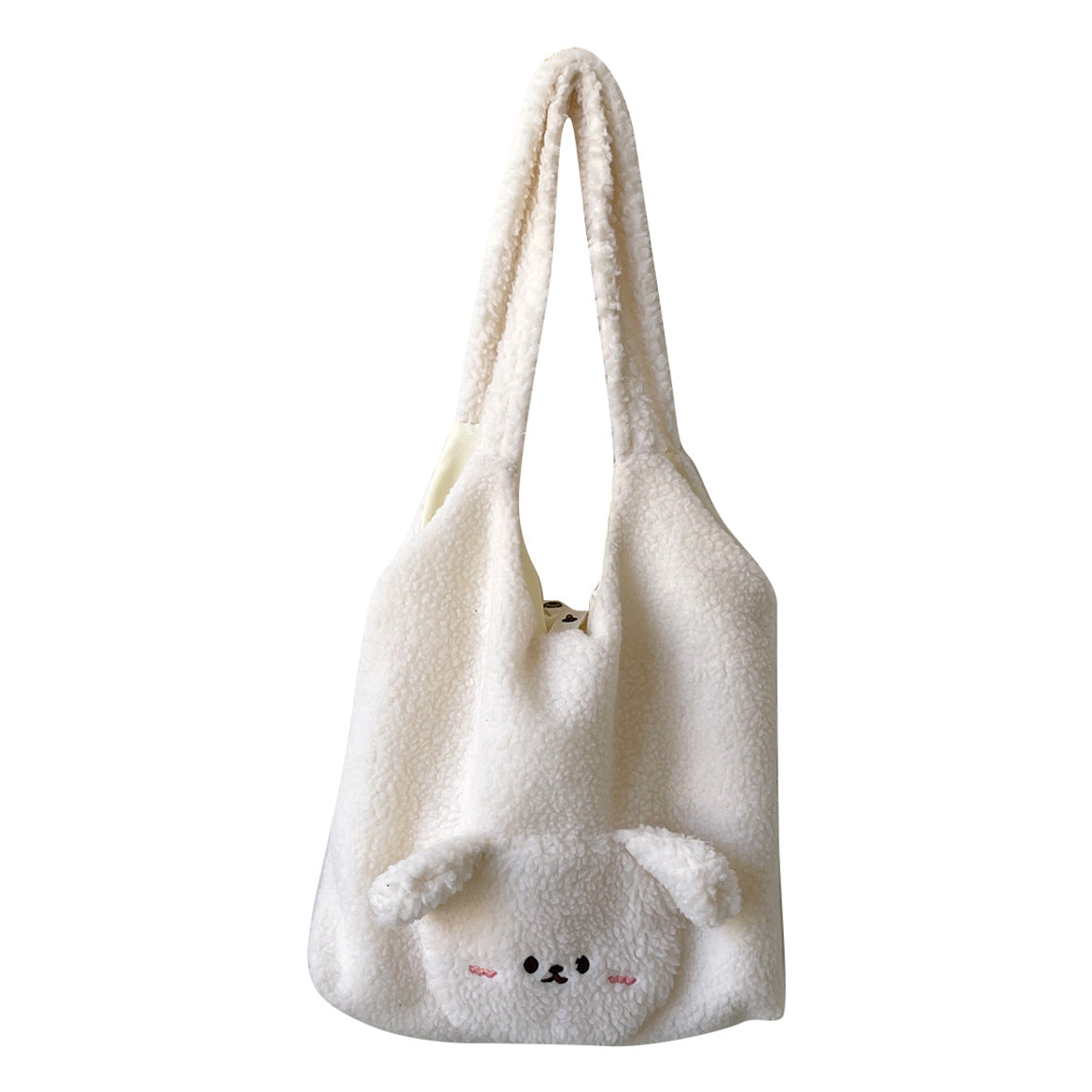 Personalized Bag For Women 3D Cartoon Bear Lamb Wool