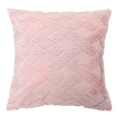 Geometric Rhombus Double-sided Three-dimensional Plush Pillowcase