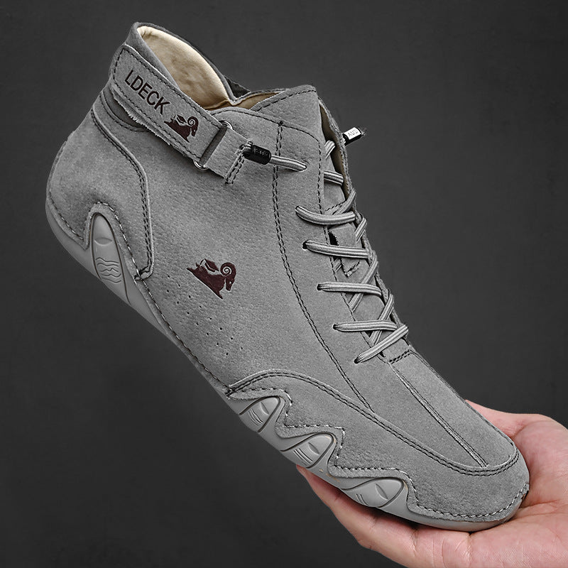 Men's High Top Cotton Shoes Casual Fleece Thickening Men DealSniper.net