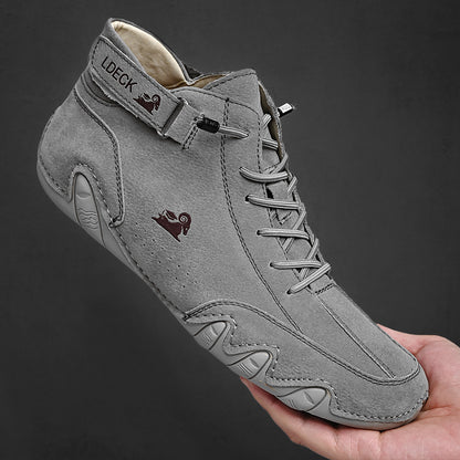 Men's High Top Cotton Shoes Casual Fleece Thickening Men DealSniper.net