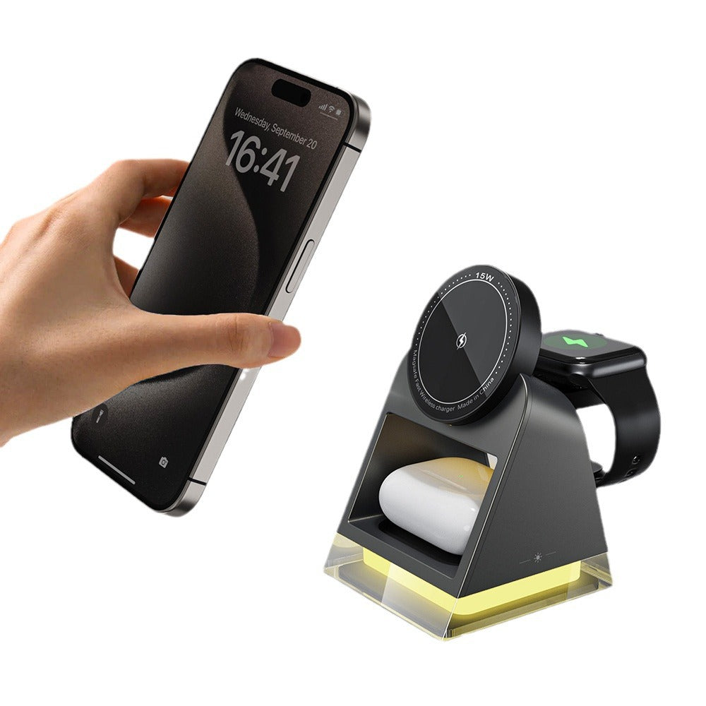 Touch Magnetic Three-in-one Wireless Charger Gadgets Gym From House