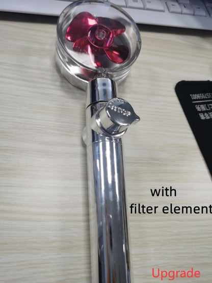 New Turbo Propeller Shower Head Water Saving High Pressure Flow