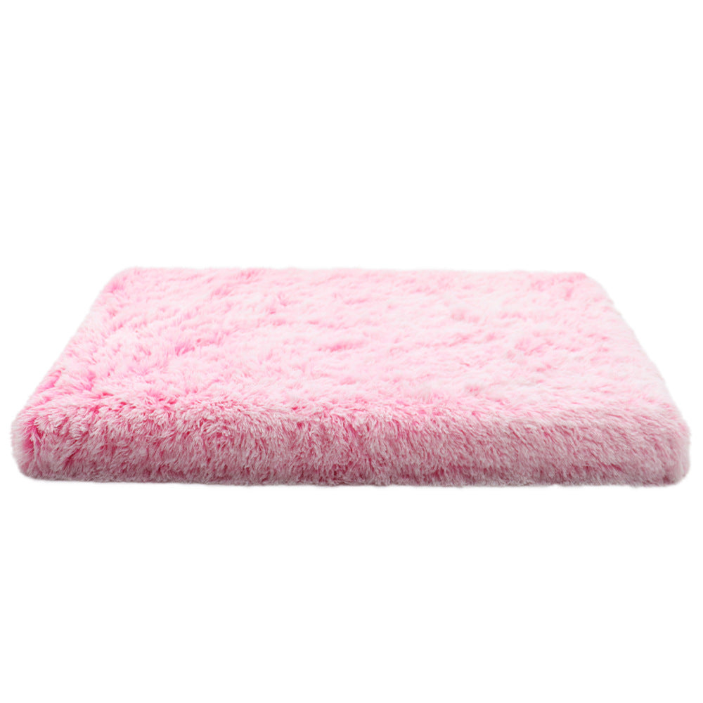 Cushion Nest Deep Sleep Dog Sofa Bed Soft Plush Foam Pets Gym From House Pink and white L