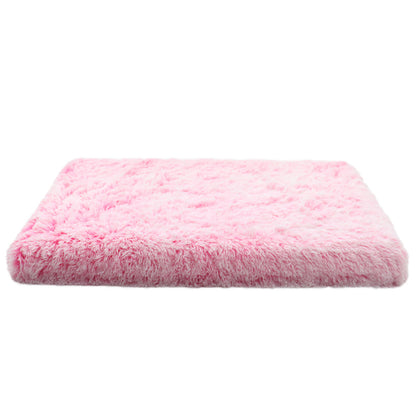 Cushion Nest Deep Sleep Dog Sofa Bed Soft Plush Foam Pets Gym From House Pink and white L