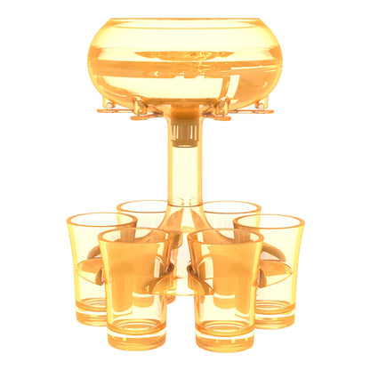 6-Shot Glass Dispenser Holder Wine Whisky Beer Dispenser Rack Bar