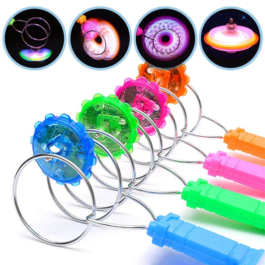 Colorful Luminous Gyro Magnetic Spinning Top Rotating Gyroscope Kids Gym From House