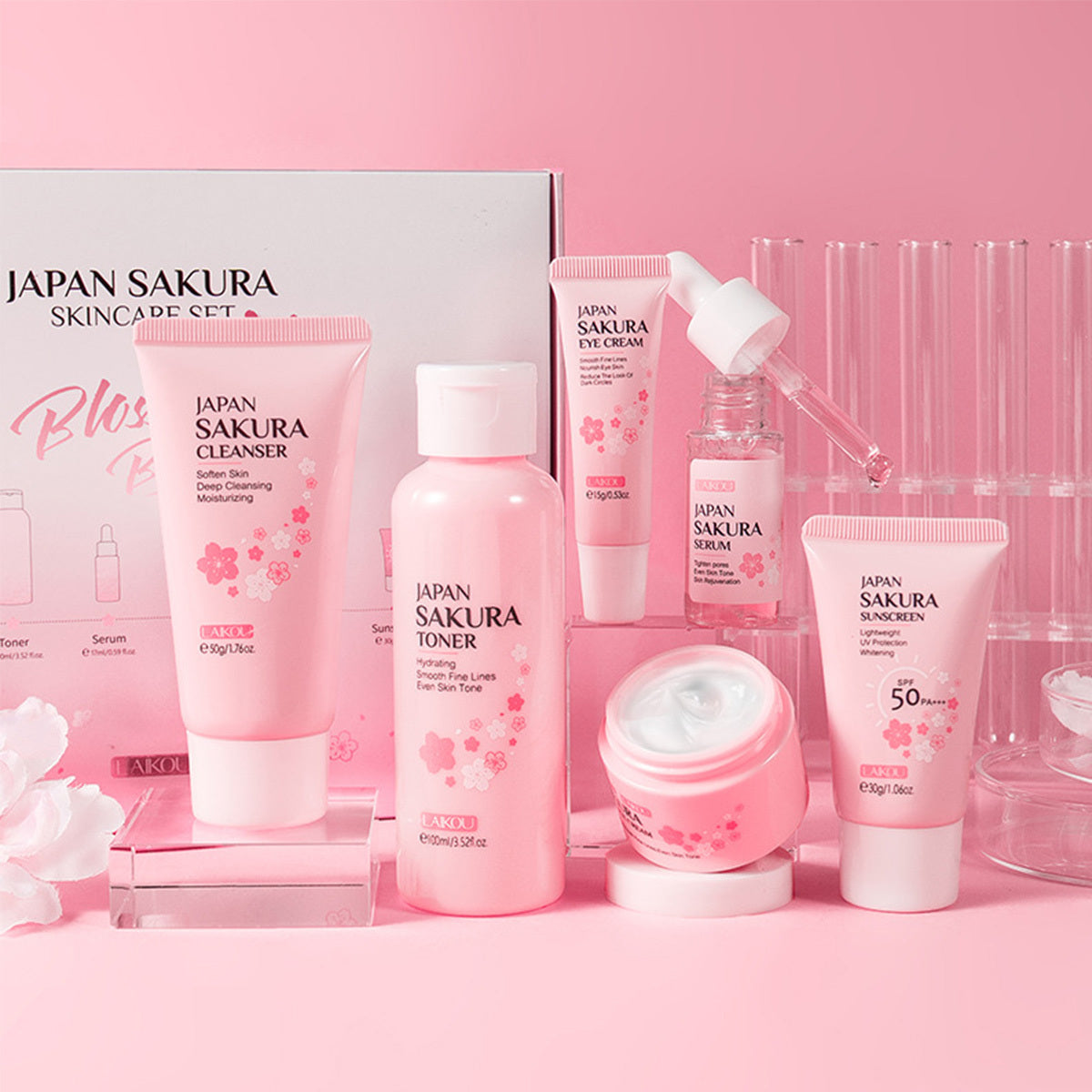 Skin Care Set JAPAN SAKURA Women Beauty Gift Sets Beauty dealsniper-net Suit