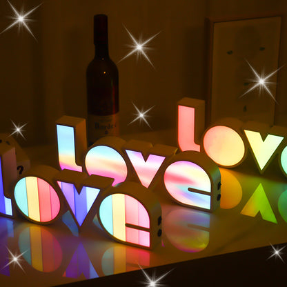 Valentines Day Decor LED LOVE Light Valentines Day Gift For Girlfriend