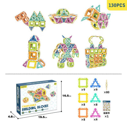 Splicing Buckle Building Blocks Toy Space Three-dimensional Kids dealsniper-net 130pcs English Package