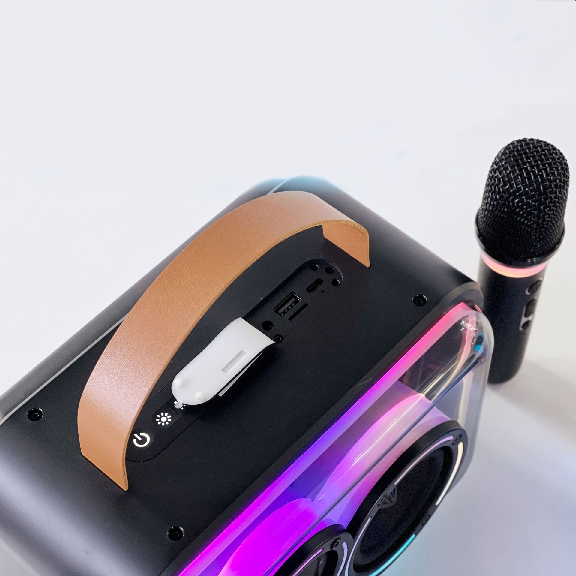 Bluetooth-compatible Speaker Colorful RGB Portable Karaoke Electronics dealsniper-net
