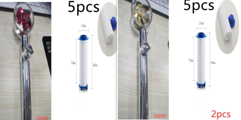 New Turbo Propeller Shower Head Water Saving High Pressure Flow