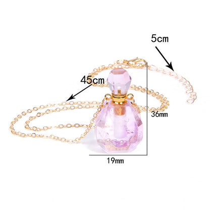 Perfume bottle crystal pendant necklace Deals dealsniper-net FI0637