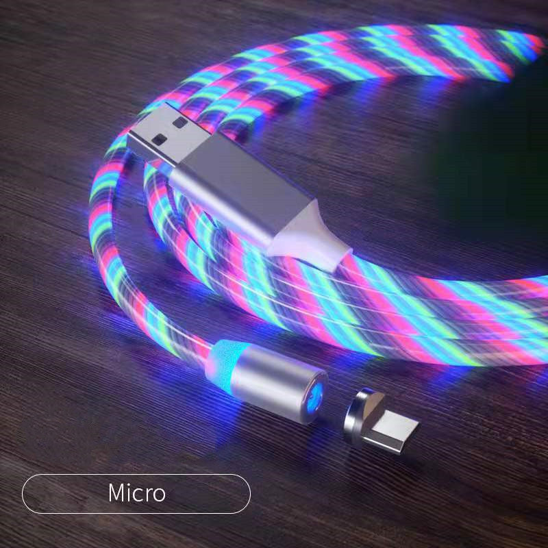 Magnetic Charging Cable Streamer Fast Charging Cable Lighting Phones DealSniper.net Colorful 2m Micro