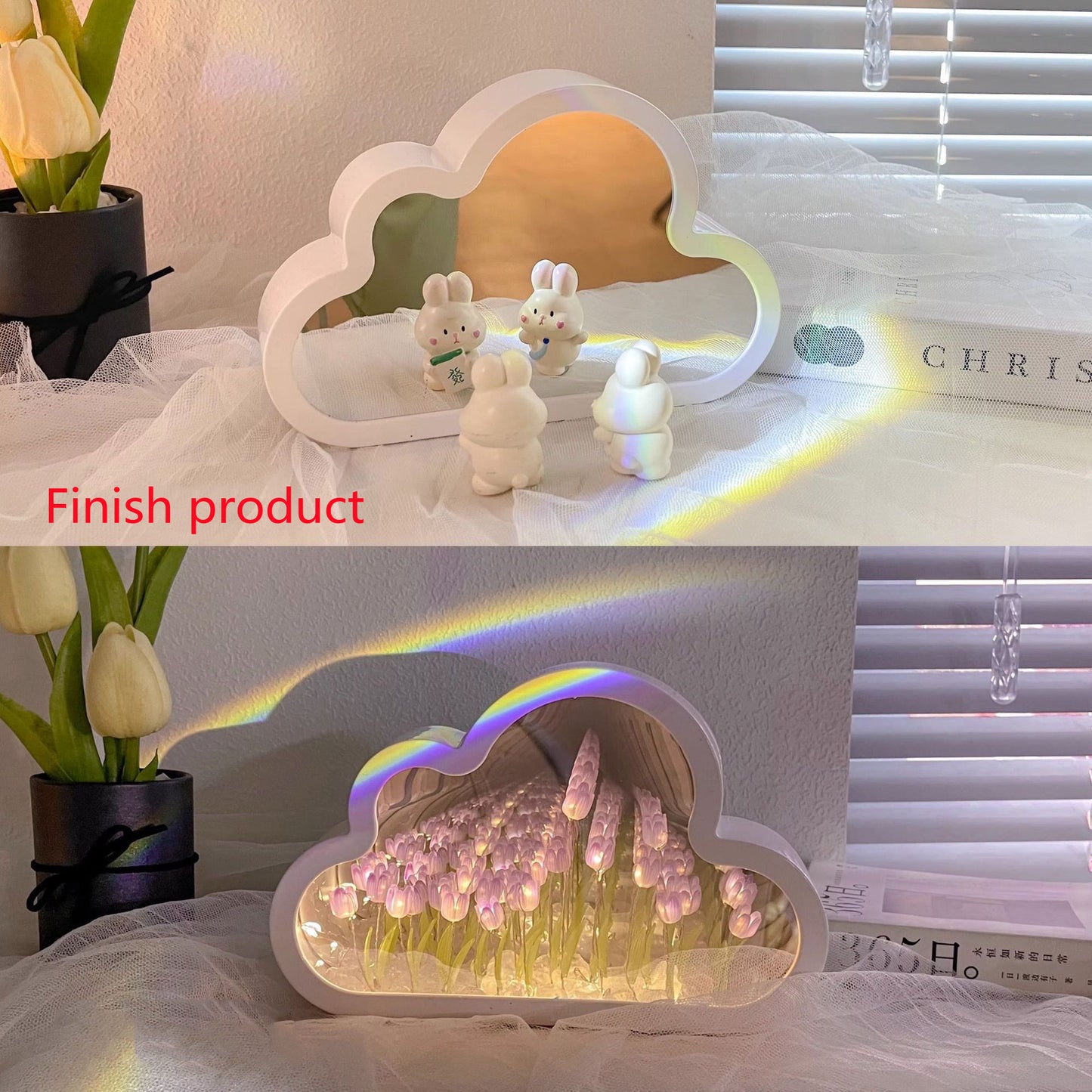 Tulip Night Lamp Material Cloud Tulips Night Lamp Decorative Gifts