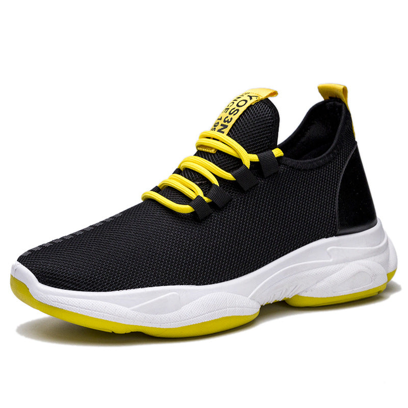 Men Sneakers Black White Sports Shoes Men DealSniper.net Black yellow 39w