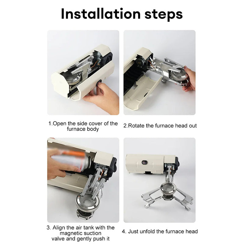 Camping Gas Stove Portable Folding Cassette Stove Outdoor Hiking BBQ Travel Cooking Grill Cooker Gas Burner Food Heating Tool Kitchen Gadgets Kitchen dealsniper-net