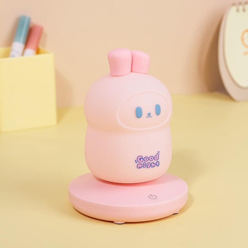 Rabbit Usb Silicone Night Lamp Charging Lamp Home Decor Gym From House 1.3W Pink