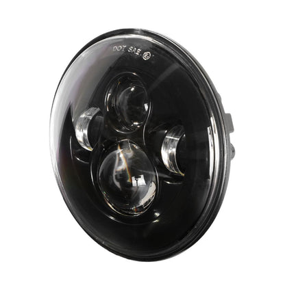 Black Die-cast Aluminium Casing Round LED Headlights