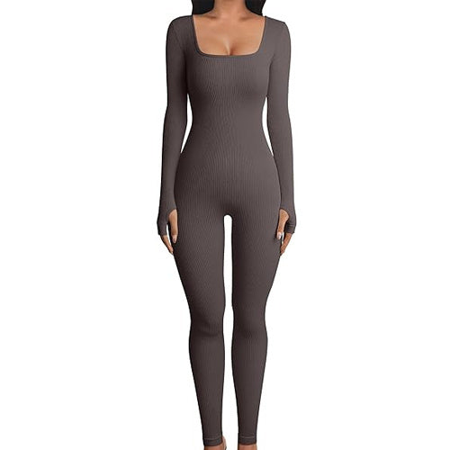 Women's Yoga Sports Fitness Jumpsuit Workout Women dealsniper-net Tea color 2XL