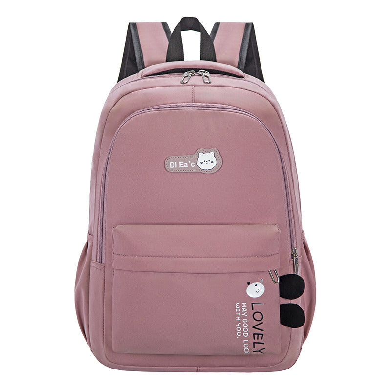 Schoolbag Fashion Casual Large Capacity Multi-functional Backpack Men DealSniper.net Lotus Root Color 45x30x15cM