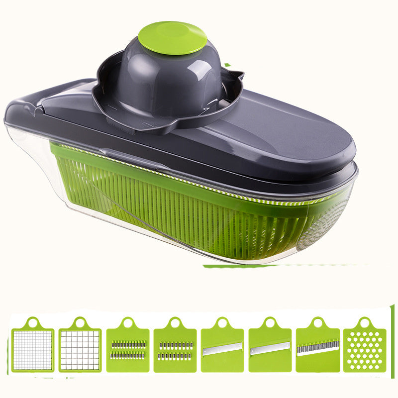 Multi-function Kitchen Vegetable Cutter Kitchen dealsniper-net Green 8 blades