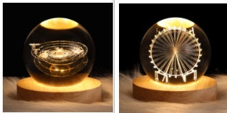 Luminous Starry Sky And Planets Moon Moon Crystal Ball Night Lamp